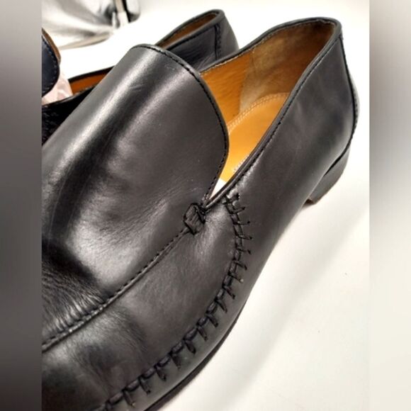 Johnson & Murphy Black Leather Loafers Shoes size 11 - Picture 11 of 16